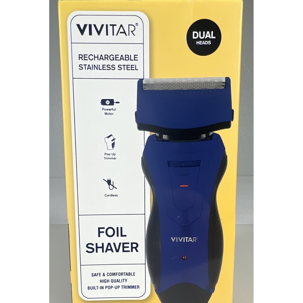 Vivitar PGV003-FDG Rechargeable Cordless Dual Foil Shaver Pop-Up Trimmer